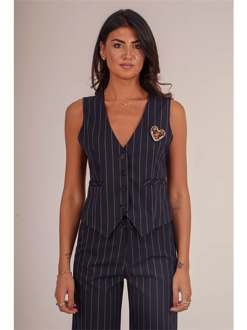 Gilet gessato Il The' Delle 5 | RICHARD 65BLU
